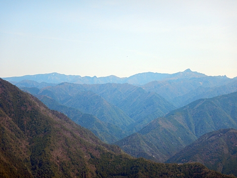 釈迦ケ岳、八経ケ岳方面